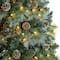 8ft. Pre-Lit Frosted British Columbia Mountain Pine Artificial Christmas Tree, Clear Lights